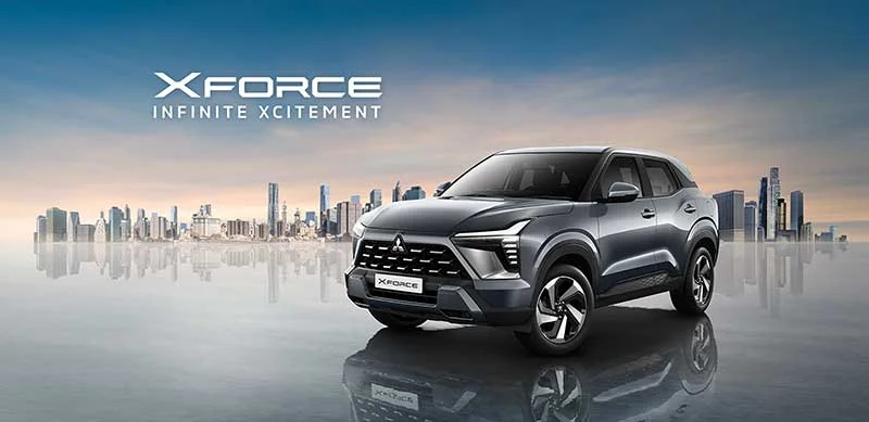 Sistem audio Dynamic Sound Yamaha Premium pada interior Mitsubishi Xforce.